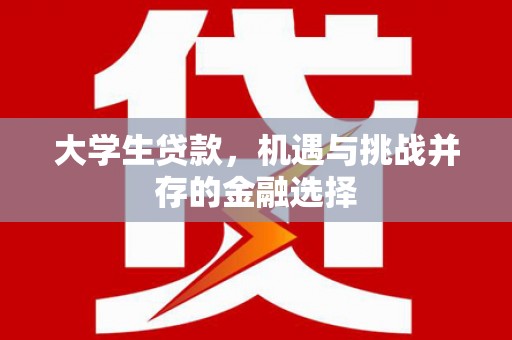 凌源大学生贷款，机遇与挑战并存的金融选择