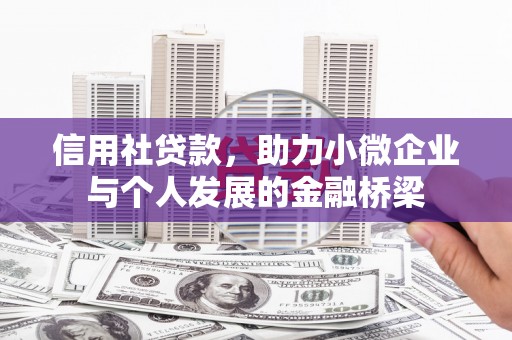 凌源信用社贷款，助力小微企业与个人发展的金融桥梁