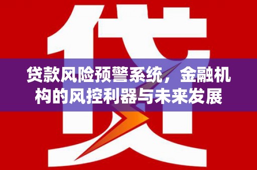 凌源贷款风险预警系统，金融机构的风控利器与未来发展