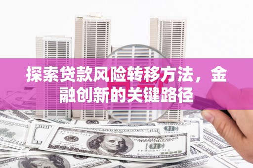 凌源探索贷款风险转移方法，金融创新的关键路径