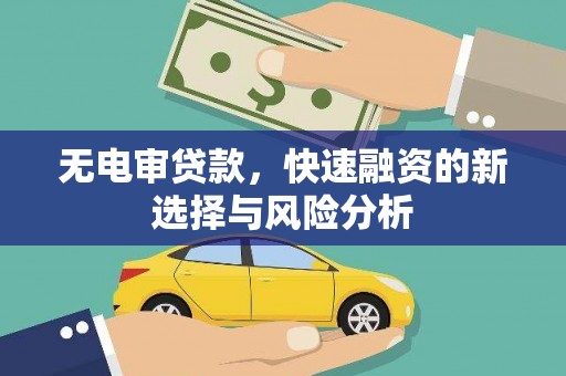 凌源无电审贷款，快速融资的新选择与风险分析