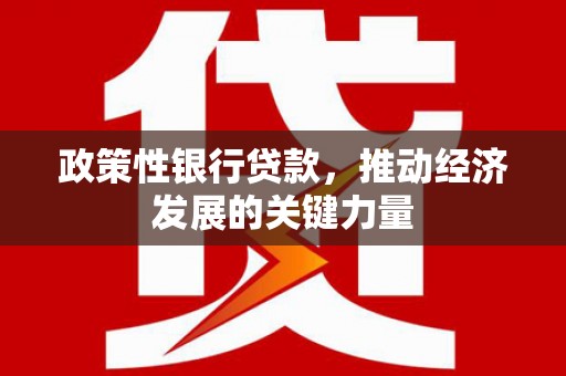 凌源政策性银行贷款，推动经济发展的关键力量